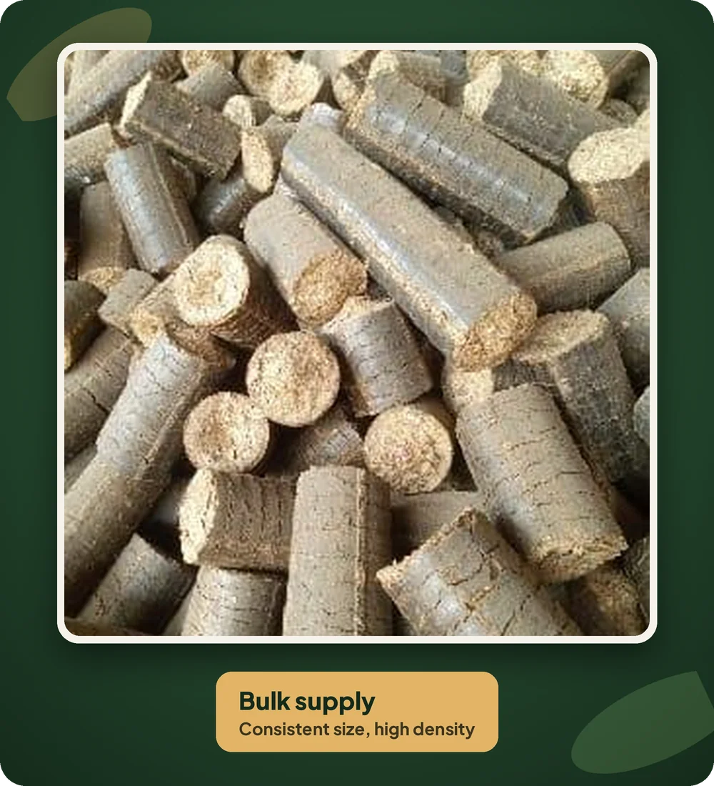 Biomass briquettes bulk supply – Shreeji Global Enterprise
